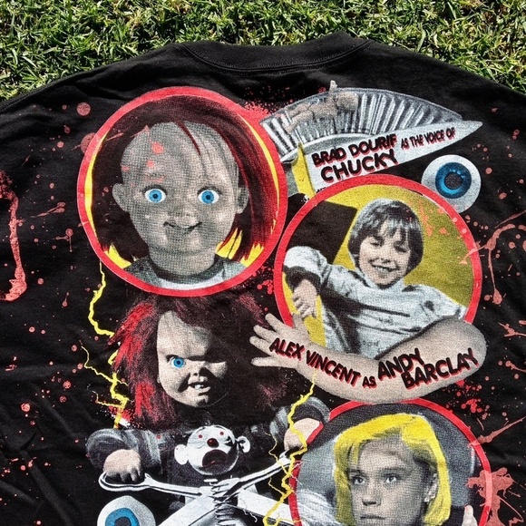 CHILD'S PLAY 2 Chucky Horror Movie All Over Print Bootleg T-Shirt - Size 2XL - Picture 5 of 8